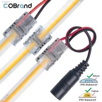 ✜✉ 5pcs 2pin IP20 IP65 SMD COB LED Strip Connector 8mm Quick Connect Wire Connection Terminal Splice Single Color for 12V 24V