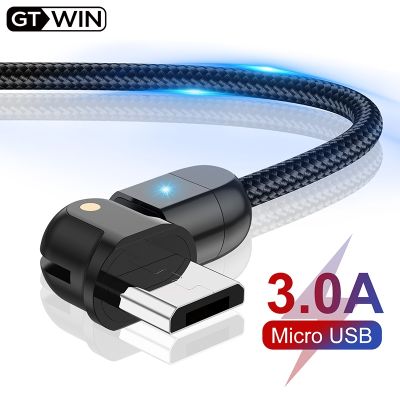 GTWIN สายไมโคร USB 180 3A ชาร์จเร็วสำหรับ Samsung Xiaomi Redmi Huawei สายไมโคร USB สายข้อมูลแอนดรอยด์