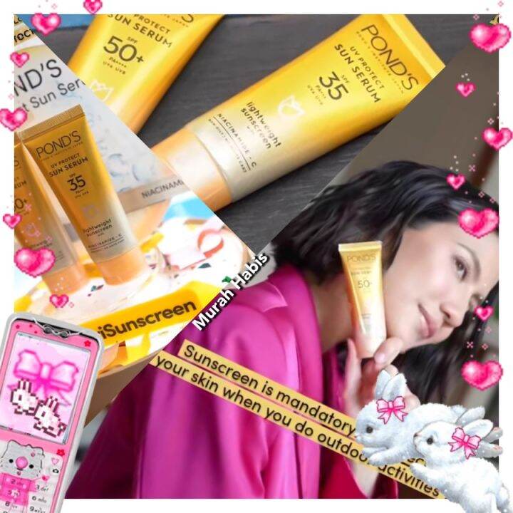 Pond's Ponds sun screen sunscreen serum spf 35+++ 50++++ UV protection
