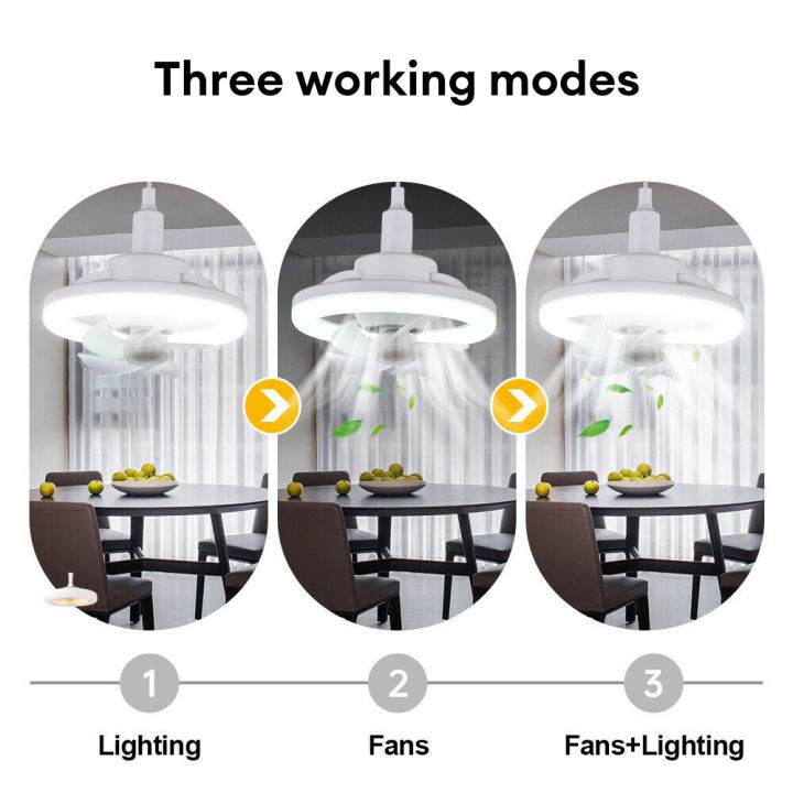 พัดลมติดเพดานเงียบพร้อมไฟ-led-360-รีโมทคอนโทรลแบบหมุนได้ปริมาณอากาศขนาดใหญ่สำหรับห้องรับประทานอาหารในห้องครัวห้องนอน