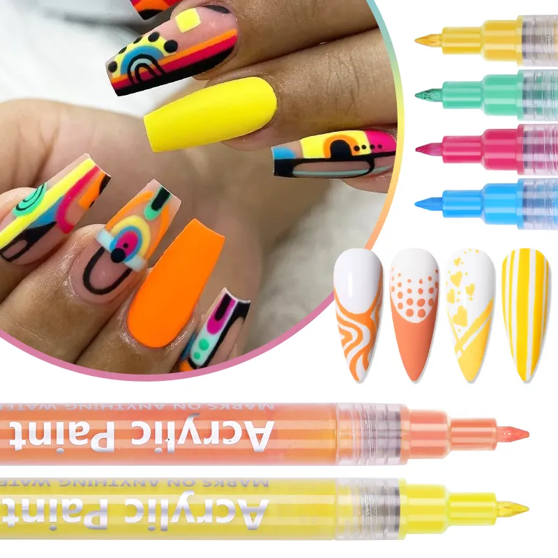 10 Pcs/Lot Acrylic Cleaning Nail Brushes