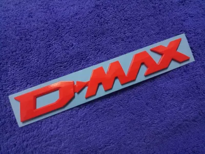 AD.โลโก้ D-MAX สีแดง 2.6×20 cm (รุ่น ISUZU D-MAX 2020) ราคาต่อ 1ชิ้น