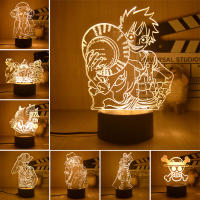 Monkey·D·Luffy Figure 3D LED Night Light Roronoa Zoro Figure Toys Table Lamp Home Decoration Birthday Gifts