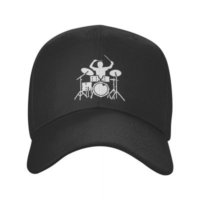 Punk Unisex Cute Drums Drummer Baseball Cap Adult Music Drumming Adjustable Dad Hat for Men Women Sun Protection Snapback Caps