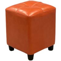 [COD] stool living room leather rectangular coffee square removable shoe frame knot