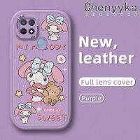 เคส Chenyyka สำหรับ OPPO A15 A35 A15s 4G เคสซิลิโคนลายการ์ตูนของฉันเมโลดี้นิ่มแฟชั่นแบบสร้างสรรค์เคสกันกระแทกดีไซน์ใหม่แบบเต็มเลนส์เคสป้องกันกล้อง