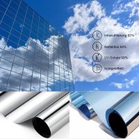 YaJing One Way Mirror Reflective Window Film Vinyl Glass Self Adhesive Film Heat Insulation Solar Window Tint Stickers for Home Window Sticker and Fil