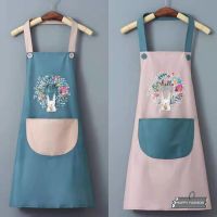 ผ้ากันเปื้อนกันน้ำผ้ากันเปื้อนทําอาหาร Cooking Apron สไตล์เกาหลี ผ้ากันเปื้อน ลายน่ารักๆ มาใหม่ สวยมากๆ--WQ02