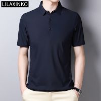 Lanbo Clothing เสื้อโปโลลายทางผู้ชาย,เสื้อยืดคอปกทางการธุรกิจลำลอง