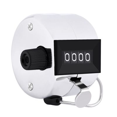 4 Digit Number Clicker Golf Hand Tally Click Counter Silver