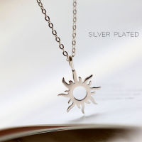 สร้อยคอโซ่ Necklace Fashion Women Sun Star Pendant Necklaces Gold Silver Chain Choker Girl Gift