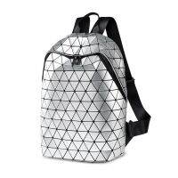 【Ready】? Travel lightweight travel backpack for men and women large capacity fashion all-match backpack new trendy Korean geometric bag