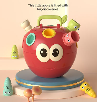 เด็กปริศนา Montessori ของเล่นสร้างสรรค์ตัวเลขสีจับคู่แอปเปิ้ล Bug เกมต้นการศึกษาของเล่นสำหรับเด็ก2 3ปีของขวัญ