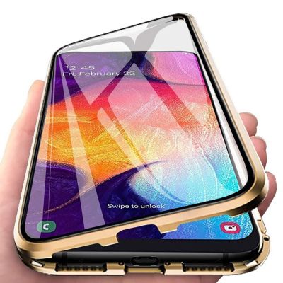 「Enjoy electronic」 360 Full Protection Metal Magnetic Double Sided Glass Case For Xiaomi Redmi Note 10 11 12 10S 8 9 T 9S 9A 9C 7 Poco M3 F3 X3 Pro