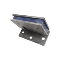 【LZ】◄✖  Chuveiro de vidro porta dobradiças 90 graus banheiro portão braçadeira acessórios substituir titular conector quadrado metal para gabinete