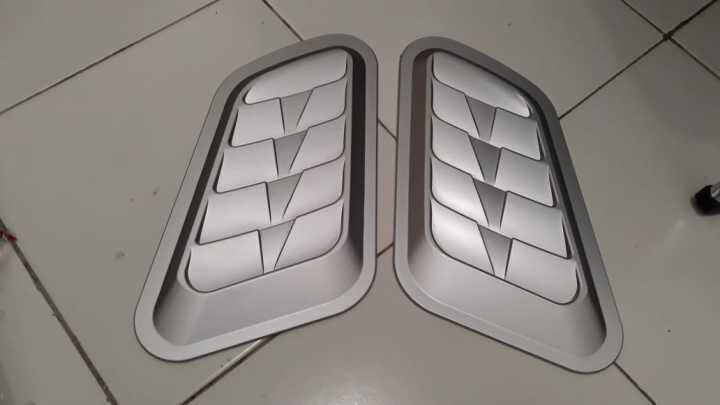 Jual Air Scoop Air Flow Intake Scoop Turbo Bonnet Vent Cover Hood 2pc Hitam Vaut05 I.216667797