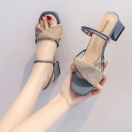 Hot Spot Sandals fairy female wind for women s shoes in the summer of 2022 the new web celebrity joker cool slippers with thick with high heels in women thumbnail