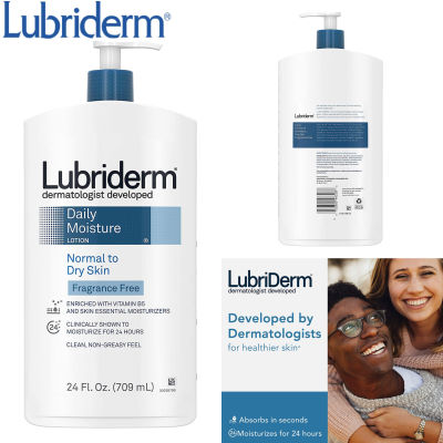 ของแท้🇺🇸 ขวดใหญ่ 709ml Lubriderm Daily Moisture Lotion Normal To Dry Skin สำหรับผิวธรรมดา-ผิวแห้ง ขนาด 24 fl. oz ราคา 595 บาท