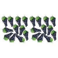 20 Bunches of Artificial Black Grapes Fake Fruit Home House Kitchen Party Wedding Decoration Photography