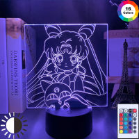 Moon Led Night Light for Girls Bedroom Decor Light Touch Sensor Rgb Colorful Nightlight Anime Characters Led Table Lamp