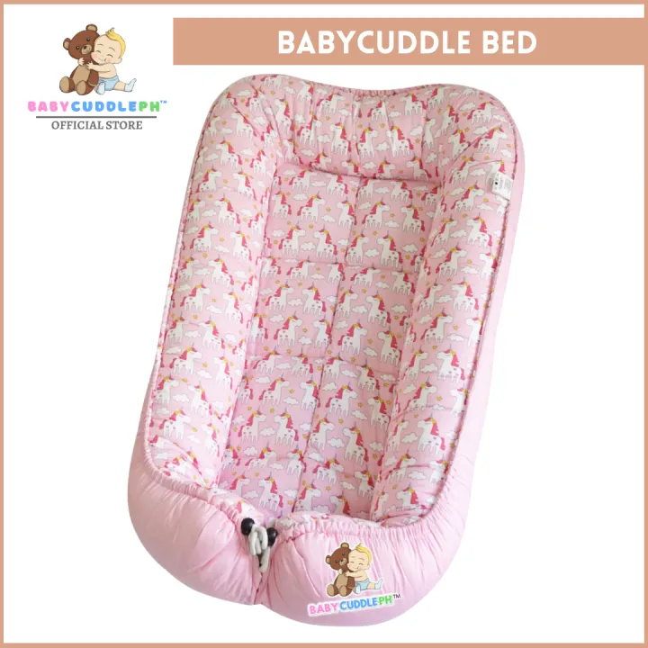 Babycuddleph Little Unicorn in Pink Bed Infant Bed/ Baby nest/ Travel