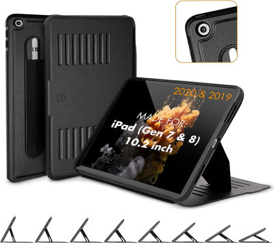 ZUGU CASE (2020/2019) Muse Case for iPad 7th / 8th Gen 10.2 Inch Protective, Thin, Magnetic Stand, Sleep/Wake Cover - Black (Fits Model #s A2197 / A2198 / A2200 / ​A2270​ / ​A2428 / ​A2429 / A2430​) Black - iPad (7th/8th Gen) 10.2 IN