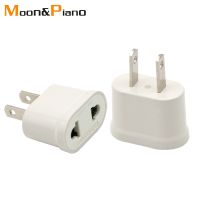 ♟ Universal EU To US Plug Euro Europe To USA Travel Wall AC Electrical Power Charger Outlet Adapter Converter 2 Socket Input Pin