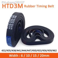 1pc HTD3M Timing Belt 432/435/438/441/444/447/450/453/456/459/462mm Width 6/10/15/20mm Rubber Closed Synchronous Belt Pitch 3mm