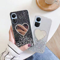 เคสโทรศัพท์ TPU เนื้อนิ่มโปร่งใสแฟชันใหม่2023สำหรับ Oppo Reno 10 5G เคสโทรศัพท์ซิลิโคนกลิตเตอร์เมคอัพสุดหรู OPPO Reno 10 /Reno 10 Pro/Reno 10 Pro /Reno 10 Pro + ฝาหลังกันกระแทก OPPO Reno 10Pro