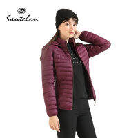 SANON ฤดูหนาว Parka Ultralight เบาะปักเป้าแจ็คเก็ตสำหรับเสื้อผู้หญิงพร้อมฮู้ดกลางแจ้งอบอุ่นน้ำหนักเบา Outwear พร้อมกระเป๋าเก็บ