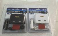 เพิ่มช่อง ในรถยนต์ รุ่น 1512 ใช้แยกได้3 ช่อง มีช่อง usb 2 ช่อง ชาร์จมือถือได้ มีสองสี สายยาว 30 cm 5v/1000mA ใช้ดีแข็งแรงทนทาน