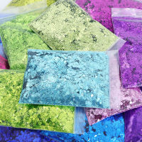 50g Iridescent Ultra Fine Nail Glitter Powder Bulk ผสม Hexagon Sequins DIY Craft อุปกรณ์เสริม Flake เรซิ่นตกแต่งเล็บ-UHG MALL