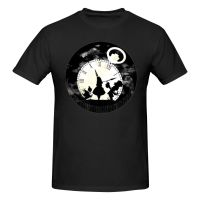 Adventures Wonderland Alice Moon Clock For Night Mens Casual O-Neck Short Sleeve T-Shirt