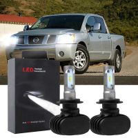 New หลอดไฟหน้าฮาโลเจน LED 6000K สีขาว แบบเปลี่ยน สําหรับ Nissan Titan 2004-2015