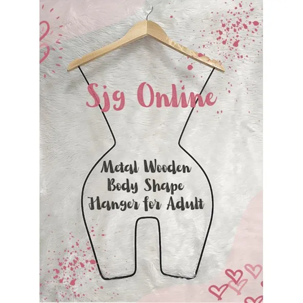 【Quick delivery from Manila】Metal Wooden Body Shape Hanger for Adult