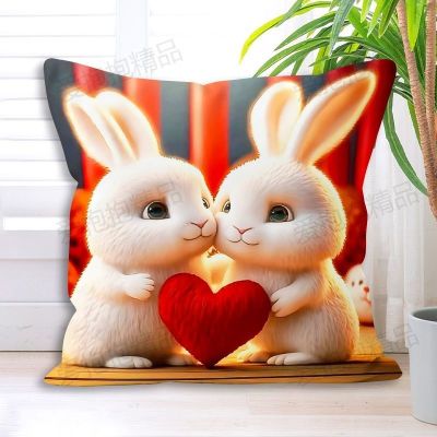 【SALES】 Net red super cute rabbit pillow girl heart bunny cushion custom creative classmate bestie birthday gift