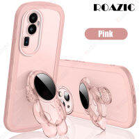 ROAZIC เคสมือจับสำหรับโทรศัพท์มือถือนักบินอวกาศสำหรับ OPPO Reno 10 Pro Plus/reno 10 Pro + 5G เคสซิลิโคนนิ่มใสเคสแบบมีขาตั้งได้