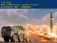 ฉันรักชุด63527 M1001 W/ M790 ERECTOR LAUNCHER รถพ่วง1/35พลาสติกชุดประกอบโมเดลชุดอาคารทรัมเป็ตเตอร์