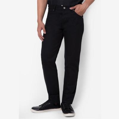 Golden Zebra Jeans กางเกงยีนส์ชายสีดำขากระบอก ผ้าซุปเปอร์เเบล็ค