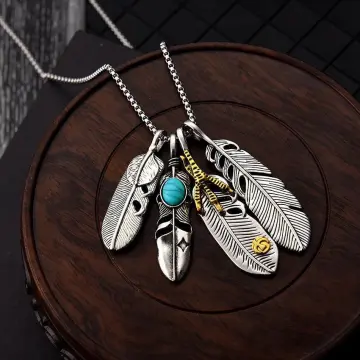 Mens turquoise hot sale pendant necklace