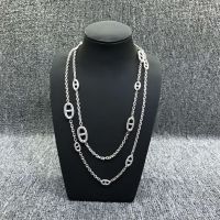 H Farandole necklace 160 European and American fashion sweater chain letters long pendant silver ornaments