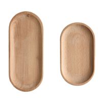 Mini Oval Wooden Storage Tray Small Platter Wooden Tray Home Kitchen Decorative