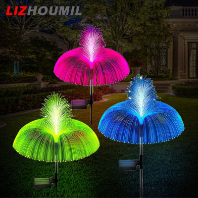 LIZHOUMIL ไฟสวนพลังงานแสงอาทิตย์,โคมไฟ LED ตกแต่งกลางแจ้งโคมไฟแมงกะพรุนดาวกันน้ำติดทนนานสำหรับทางเดินลานสวนดาดฟ้า