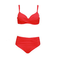 Andzhelika Orange Red High-Waisted Bikini Sets Push Up Swimsuit Bikinis Sexy Women Two Pieces Swimwear  Beach Bathing Suits