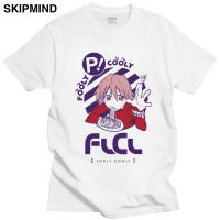 Fashion Men T Shirts FLCL Haruko Haruhana Short Sleeve Soft Cotton T shirt O neck Print Fooly Cooly Manga Anime Tee Tops Merch XS-6XL