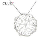 CLUCI 925 Sterling Silver Ball Shaped Charms Pendant for Women Jewelry Silver 925 Necklace Pendant Fine Jewelry SP050SB