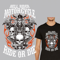 ตัวรีดติดเสื้อ Punk Motorcycle !! F.8 รีดง่ายแผ่นฟิมล์รีดร้อนติดเสื้อ