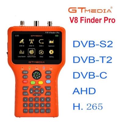 GTMEDIA V8 Finder Pro/Meter Satellite Signal Finder DVB-S2X/S2/S/T2/T/C/ATSC-C H.265 Auto Calculate Angle of AZ