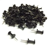 100pcs  Plastic black push pins office binding Cork Board Safety Colored pin big head needle pins Clips Pins Tacks