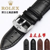 【Hot seller】 ROLEX Rolex watch with genuine leather submersible black water ghost green pin buckle strap 13 20 21mm